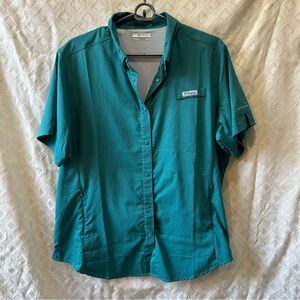 Columbia Short Sleeve Omni-Shade UV Women’s XL Green